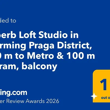 Superb Loft In Charming Praga District, 300 M To Metro & 100 M To Tram, Balcony